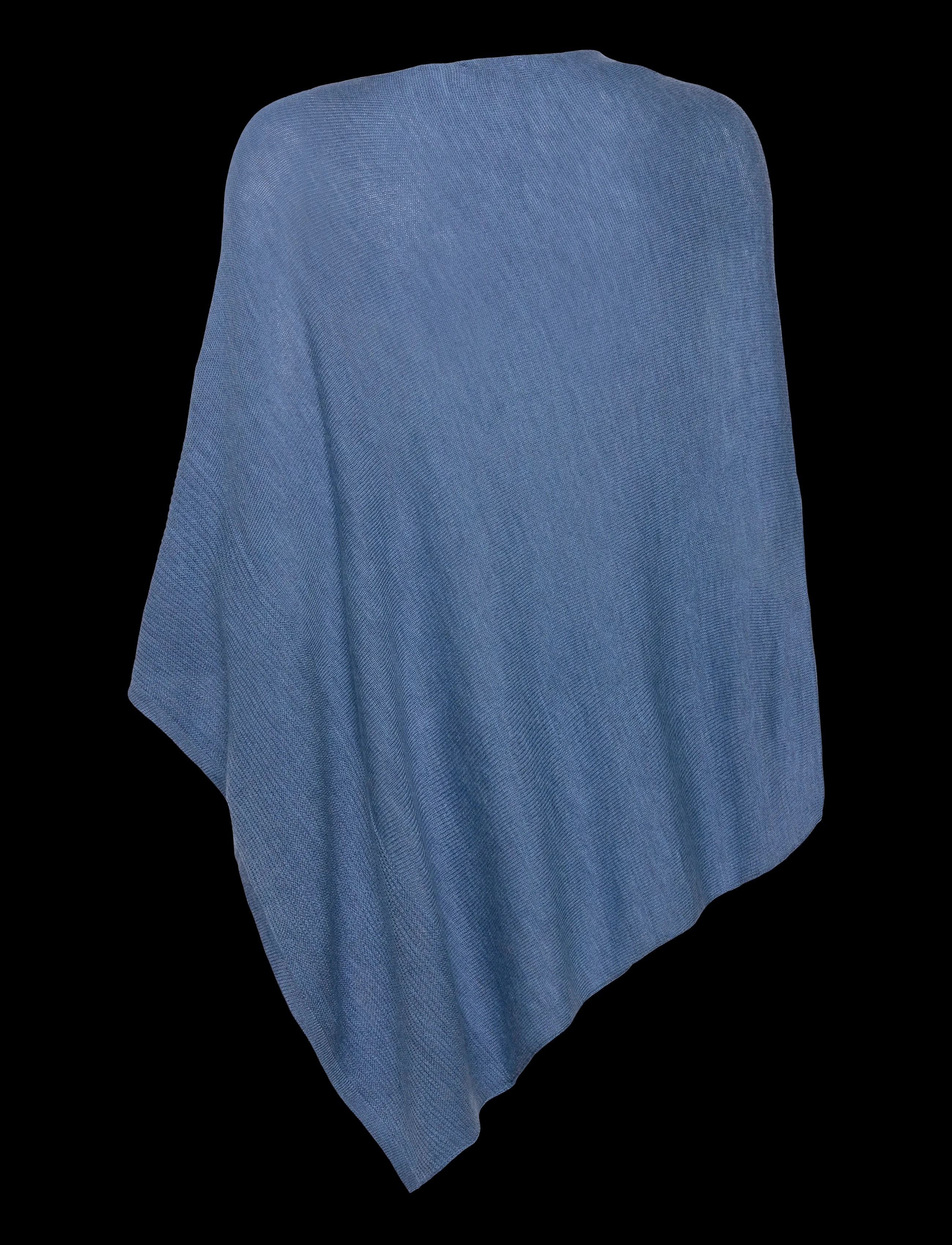 OEM ODM Luxury Cashmere Blend Asymmetric Poncho – Deep Berry Red