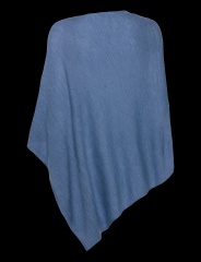 OEM ODM Luxury Cashmere Blend Asymmetric Poncho – Deep Berry Red