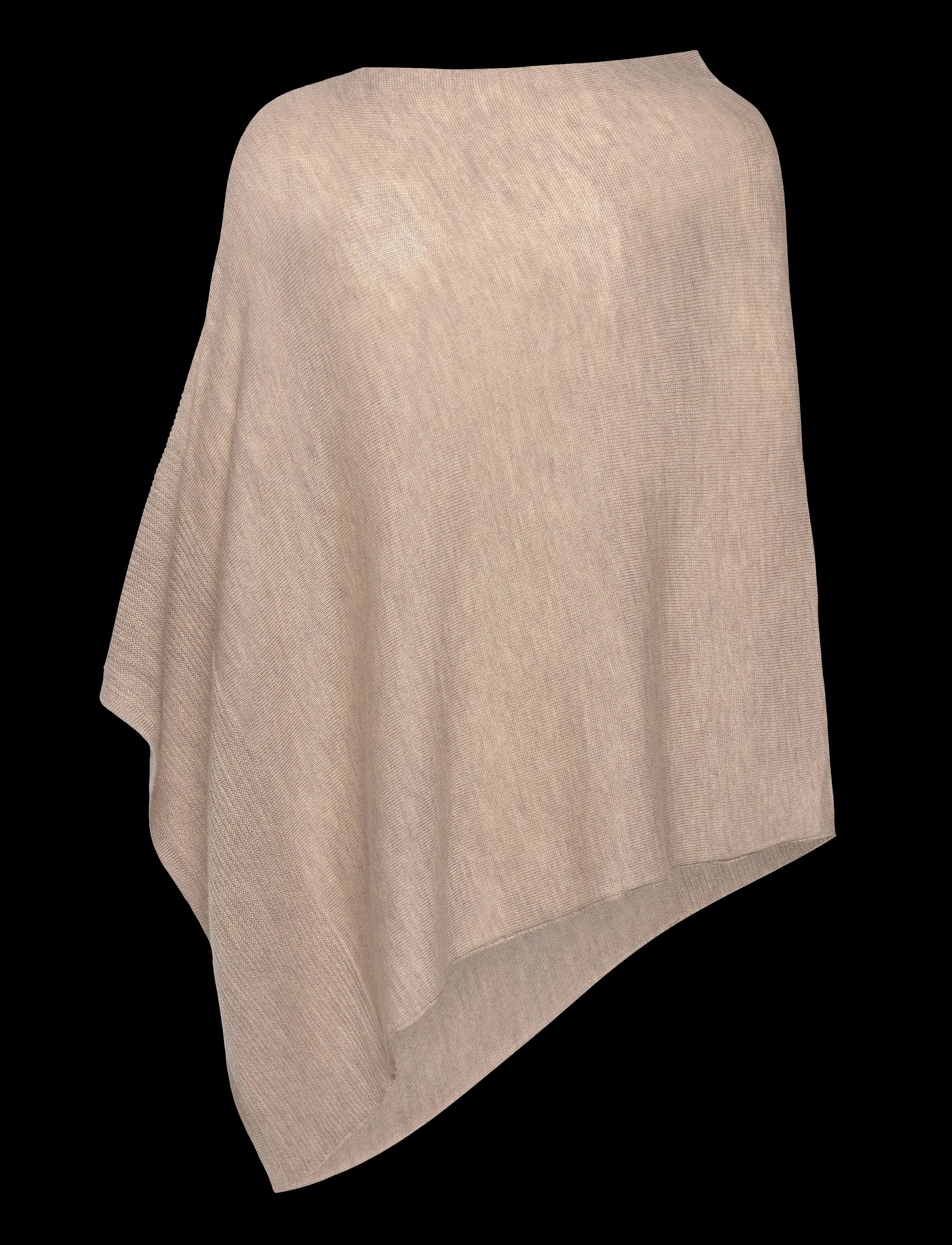OEM ODM Luxury Cashmere Blend Asymmetric Poncho – Deep Berry Red