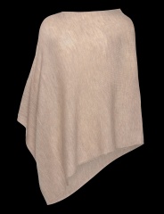 OEM ODM Luxury Cashmere Blend Asymmetric Poncho – Deep Berry Red