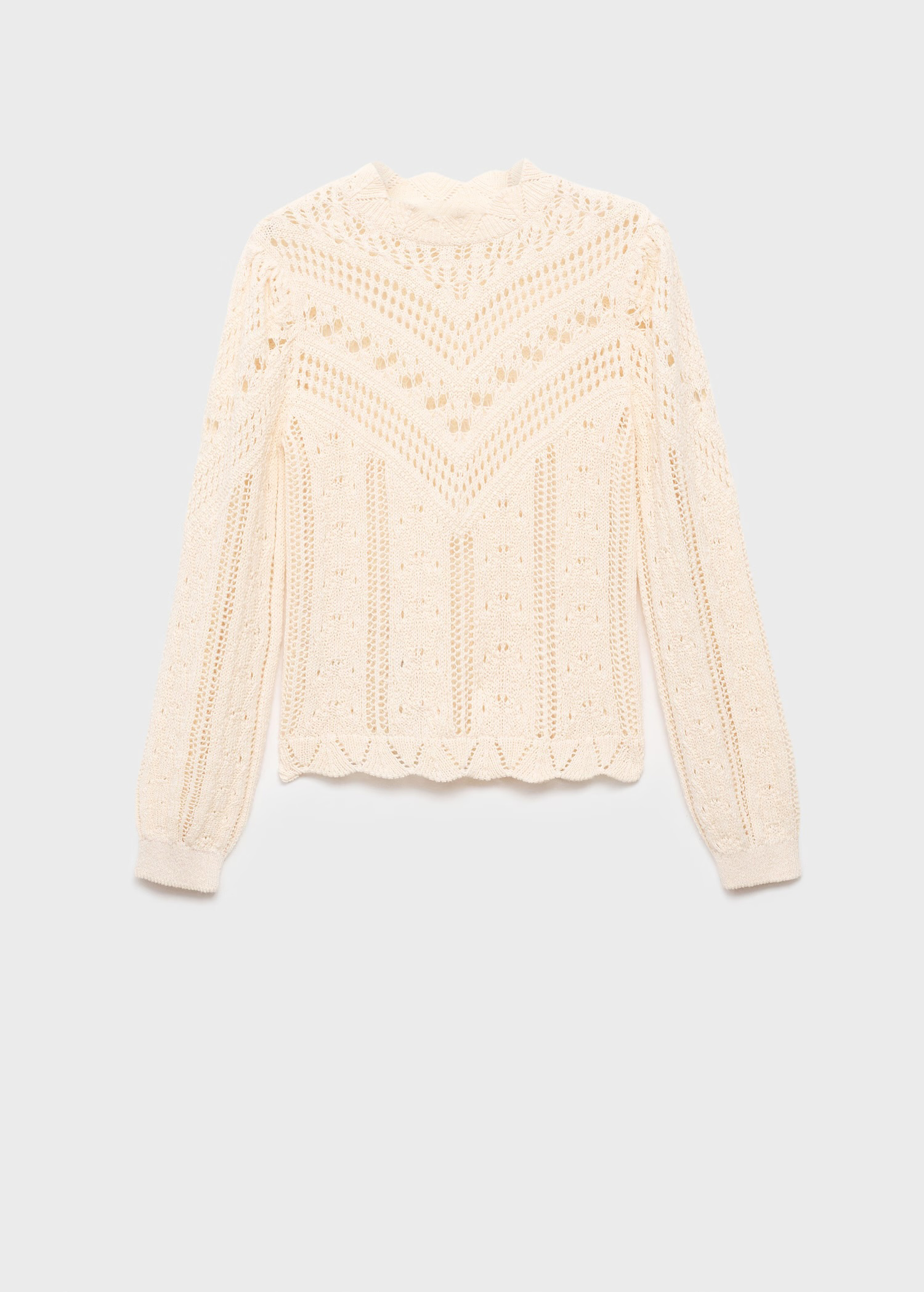Customized Women’s knit Lace Blouse – Elegant Vintage-Inspired Long Sleeve Top