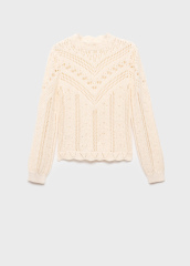 Customized Women’s knit Lace Blouse – Elegant Vintage-Inspired Long Sleeve Top