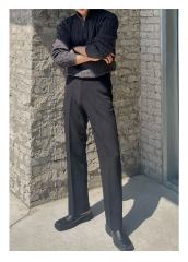 Customized Men’s White Half-Zip Cable Knit Sweater – Modern Slim Fit Pullover