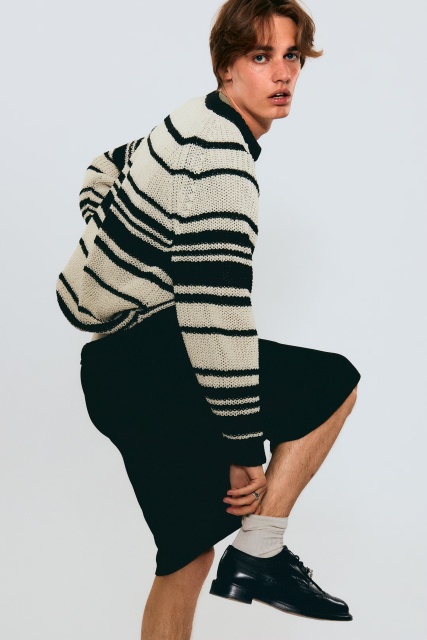 OEM ODM Striped Knit Sweater for Men