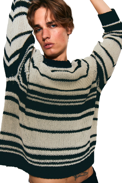 OEM ODM Striped Knit Sweater for Men