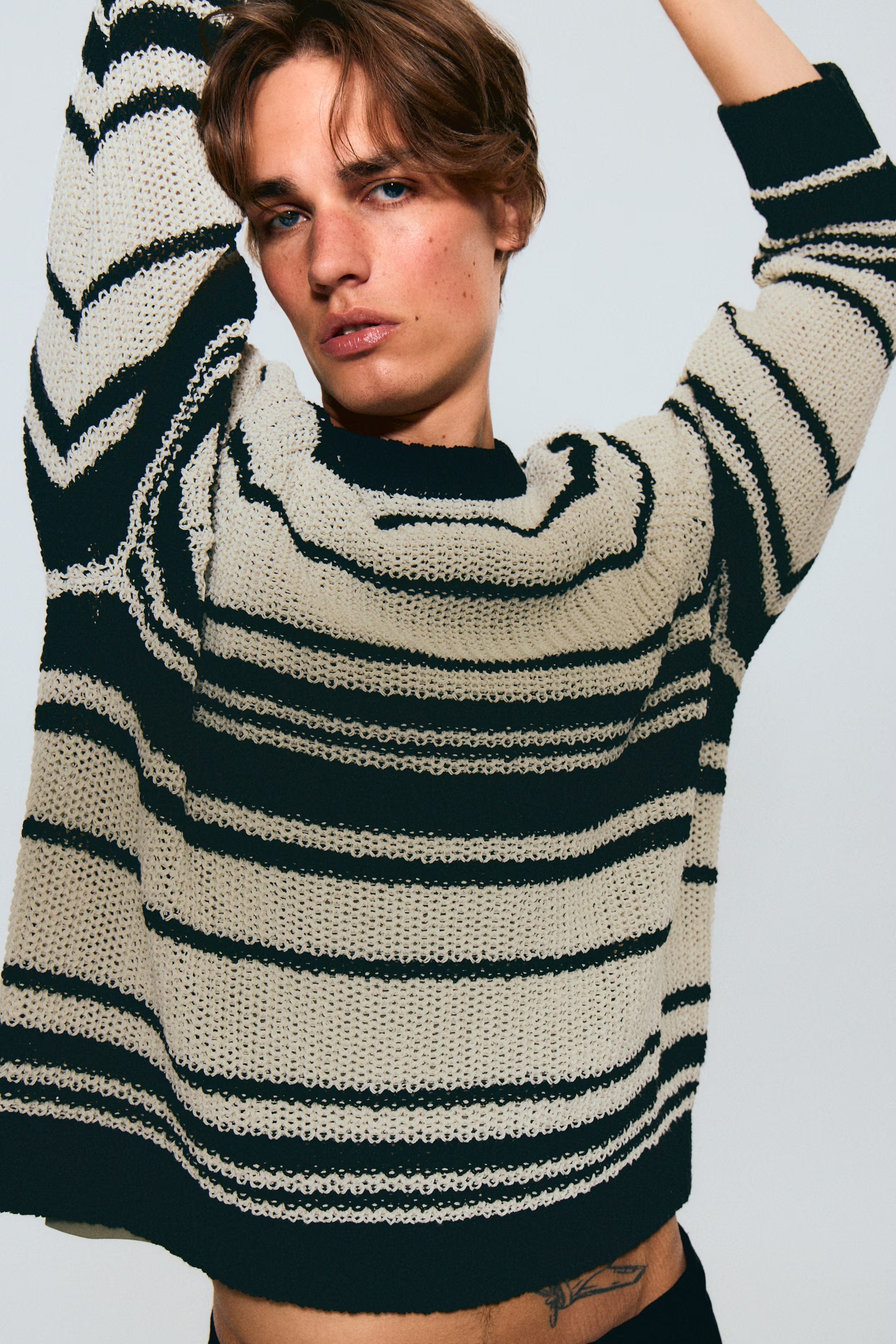 OEM ODM Striped Knit Sweater for Men
