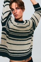 OEM ODM Striped Knit Sweater for Men