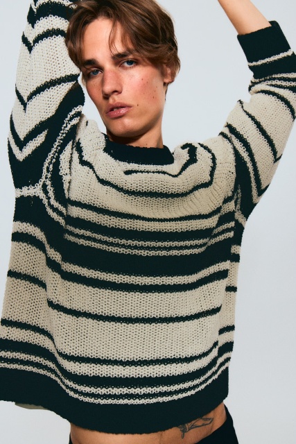 OEM ODM Striped Knit Sweater for Men