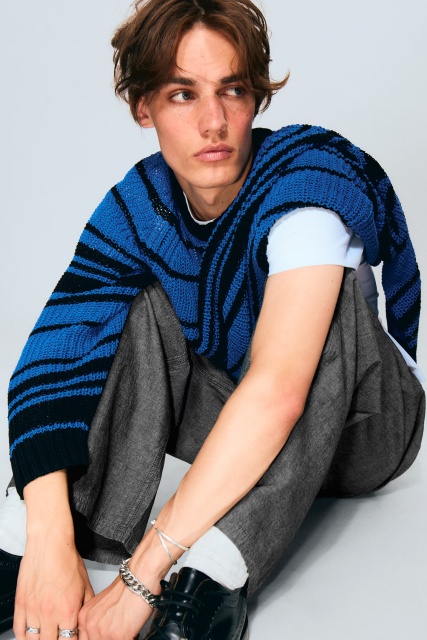 OEM ODM Striped Knit Sweater for Men