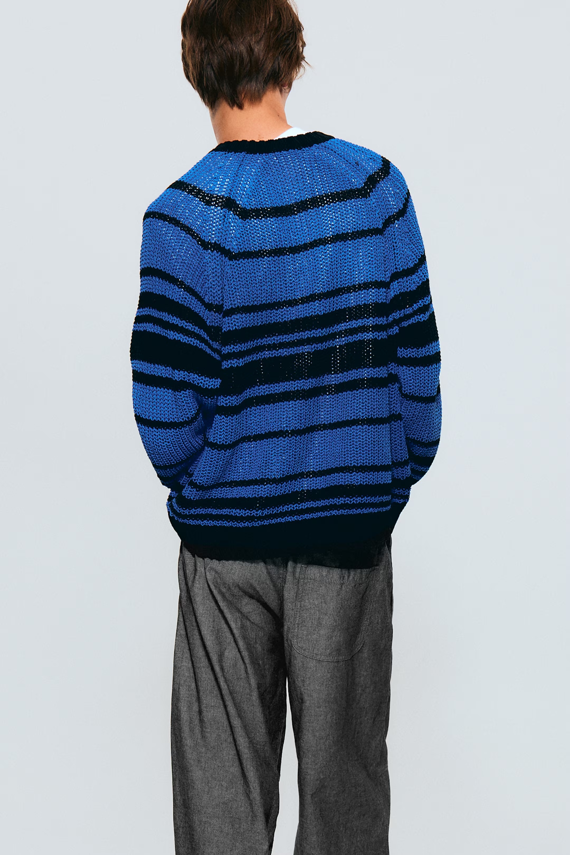OEM ODM Striped Knit Sweater for Men