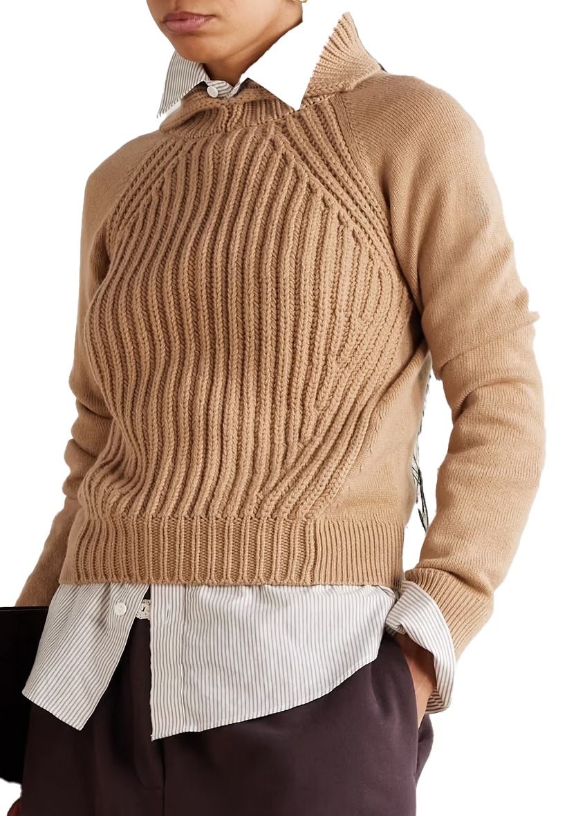 Made-to-order Cashmere Ribbed Turtleneck Sweater – Camel Beige