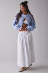 Custom Design Cream Knit Cropped Cardigan with Openwork Design