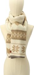 OEM ODM Cozy Knit Winter Scarf - Mustard Yellow and Brown Pattern