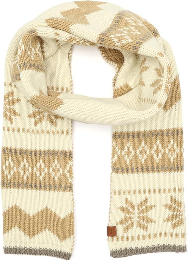 OEM ODM Cozy Knit Winter Scarf - Mustard Yellow and Brown Pattern
