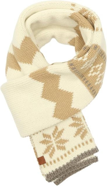 OEM ODM Cozy Knit Winter Scarf - Mustard Yellow and Brown Pattern