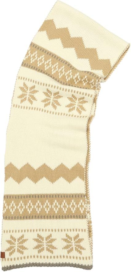 OEM ODM Cozy Knit Winter Scarf - Mustard Yellow and Brown Pattern