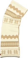 OEM ODM Cozy Knit Winter Scarf - Mustard Yellow and Brown Pattern