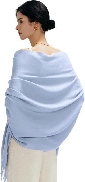 Wholesale Elegant Two-Tone Cashmere Blend Scarf with Fringed Edges