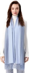 Wholesale Elegant Two-Tone Cashmere Blend Scarf with Fringed Edges