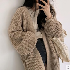 Customized Long Knitted Cardigan – Oversized Open Front Coat