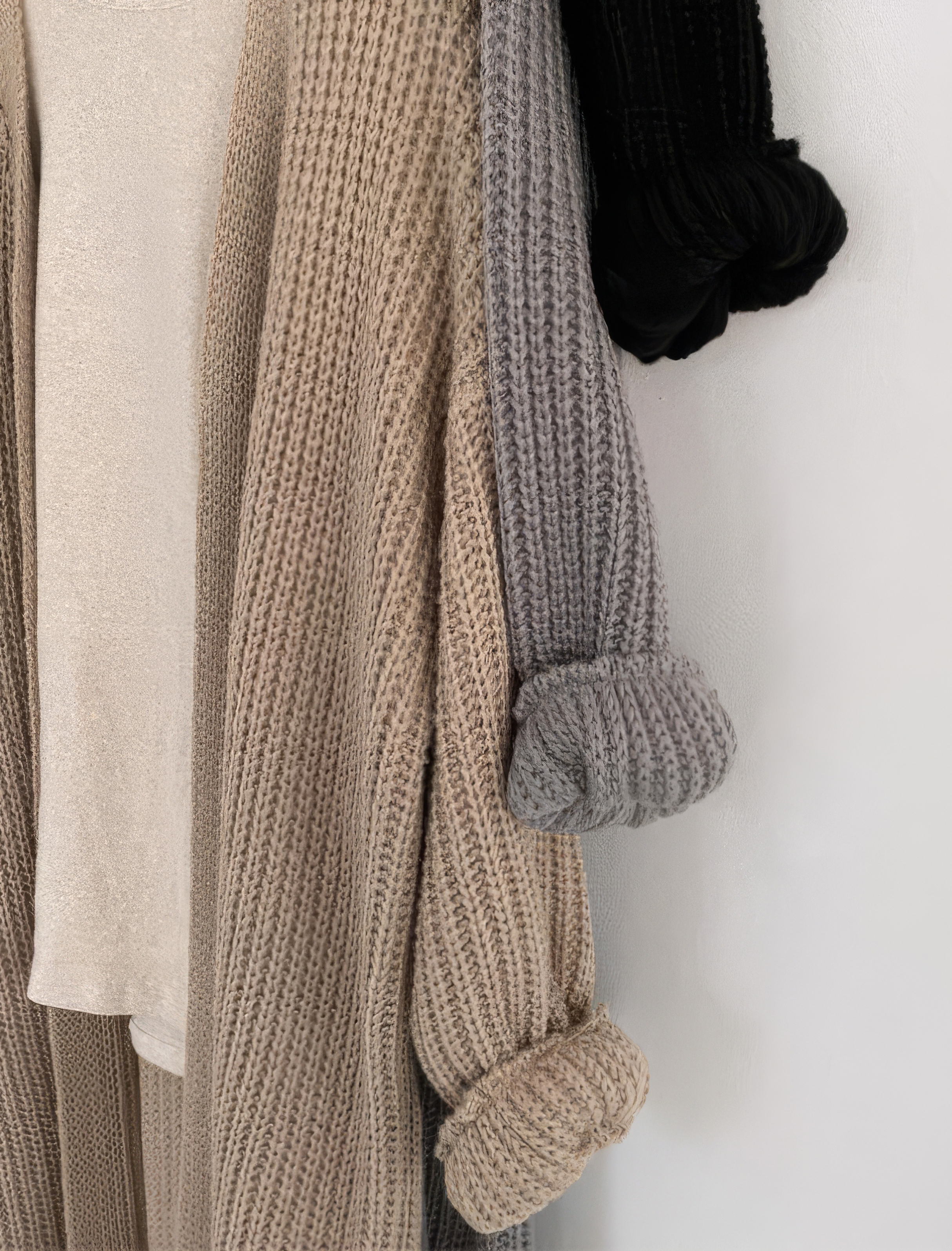 Customized Long Knitted Cardigan – Oversized Open Front Coat