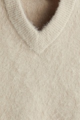 Custom Design Men's Fuzzy Knit V-Neck Vest
