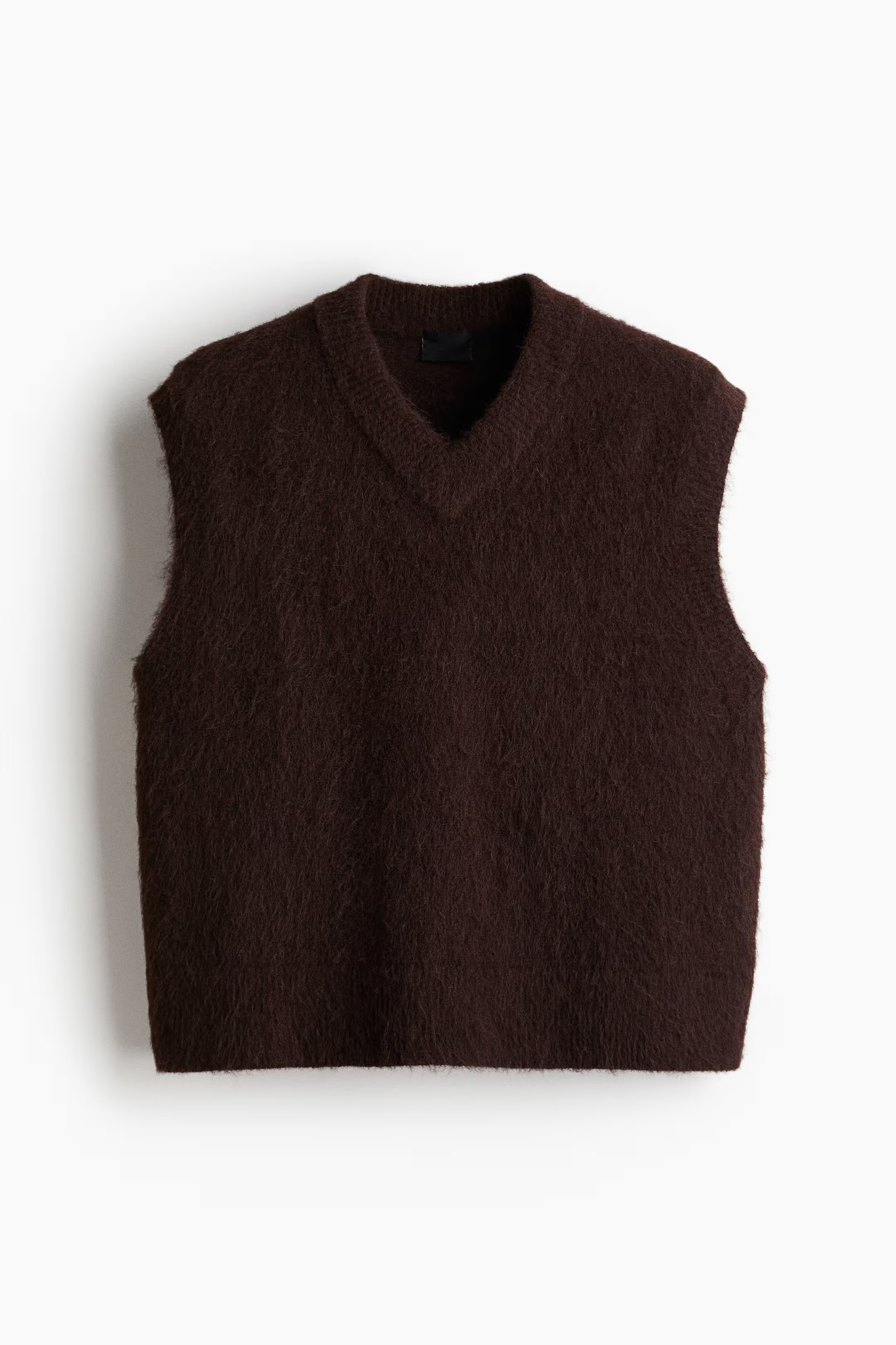 Custom Design Men's Fuzzy Knit V-Neck Vest