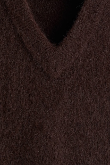 Custom Design Men's Fuzzy Knit V-Neck Vest