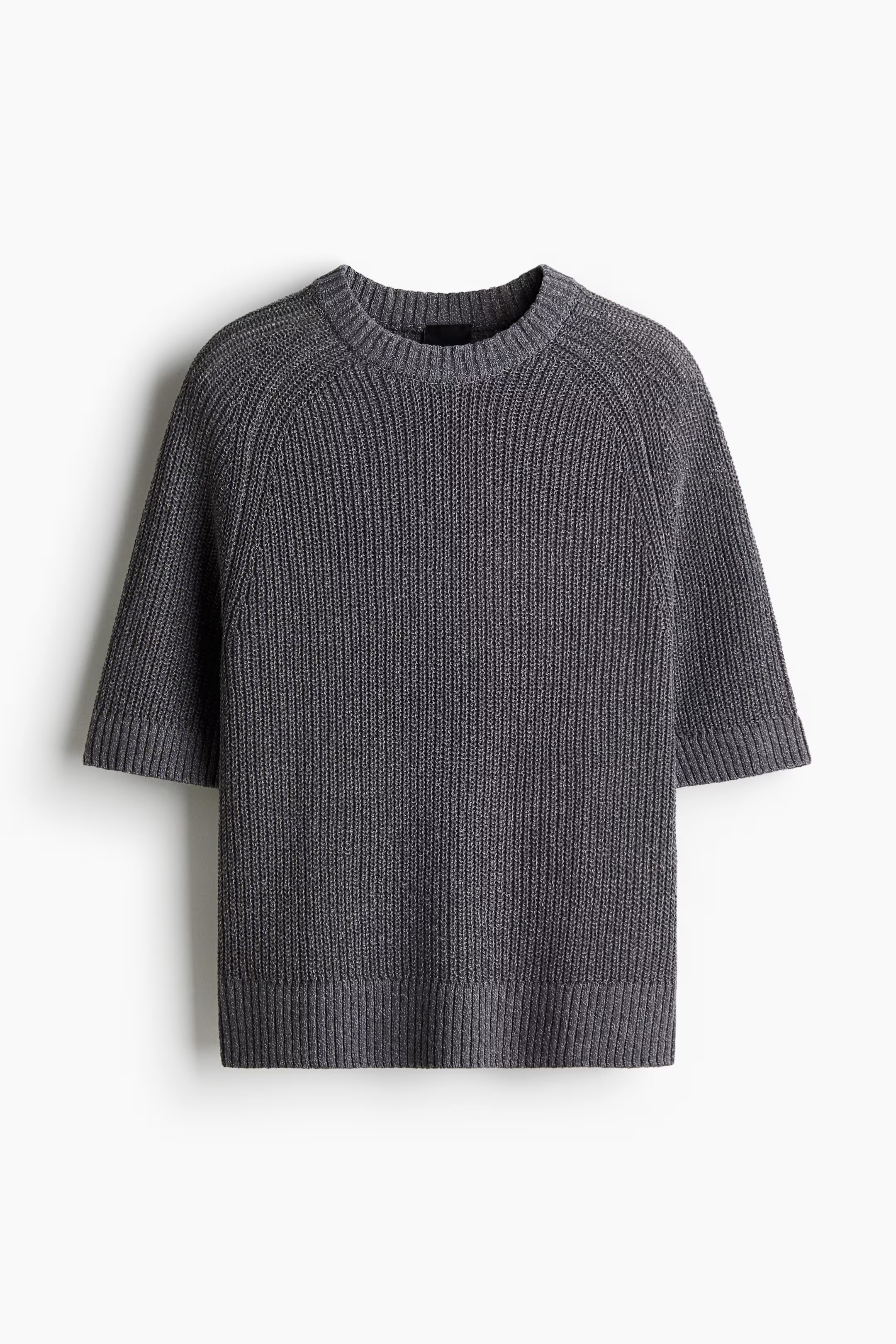 Factory Direct Men's Ribbed Knit Half-Sleeve Sweater