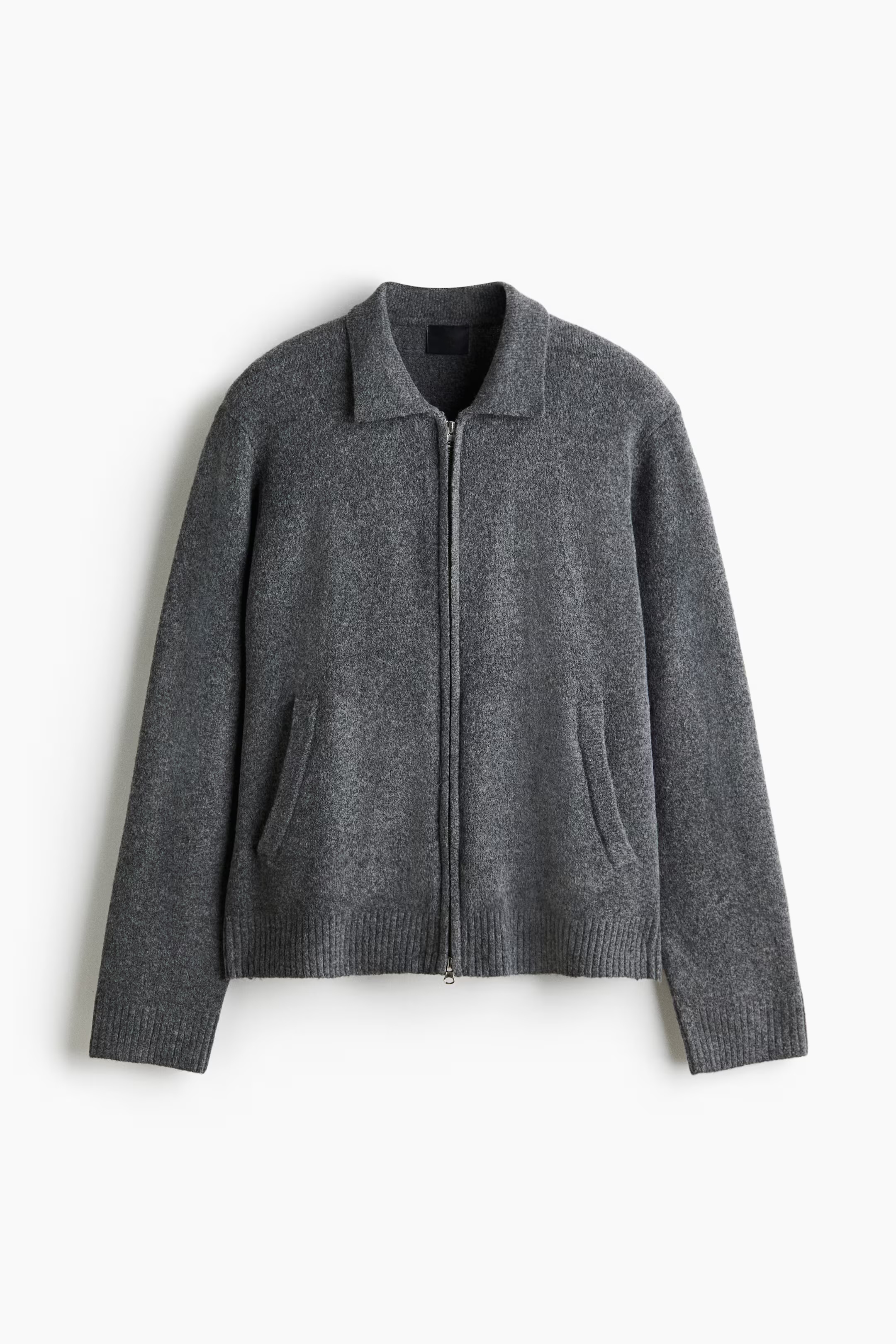 Personalized Men's Wool Zip-Up Cardigan Jacket