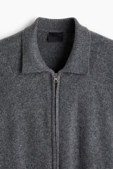 Personalized Men's Wool Zip-Up Cardigan Jacket