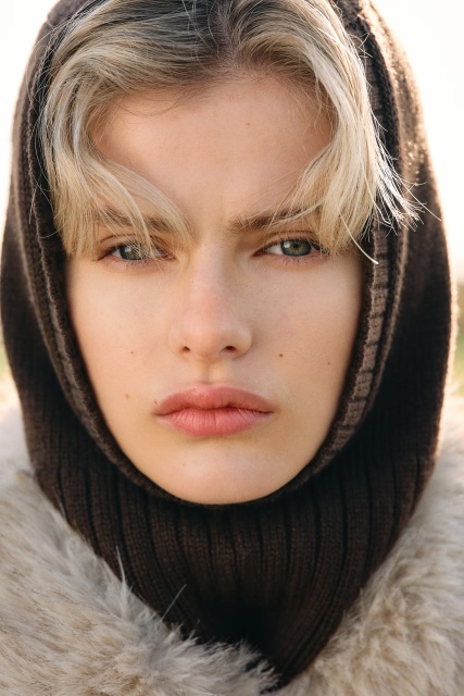 Whoelsale Women’s Ribbed Knit Balaclava Hood