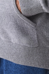 Whoelsale Men’s Knit Pullover Hoodie with Button Neckline – Heather Grey