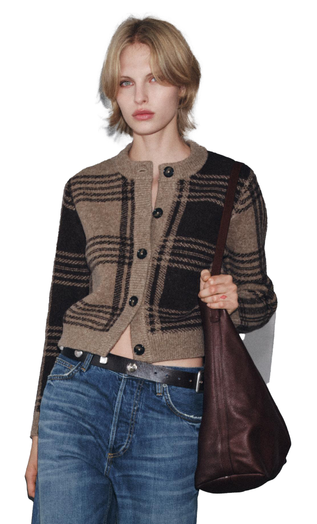 Custom Design Chic Plaid Button-Down Cardigan for Women – Cozy and Stylish Fall Sweater