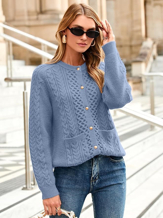 Factory Direct Cozy Knitted Cardigan with Button Closure for Women - Soft and Stylish Sweater