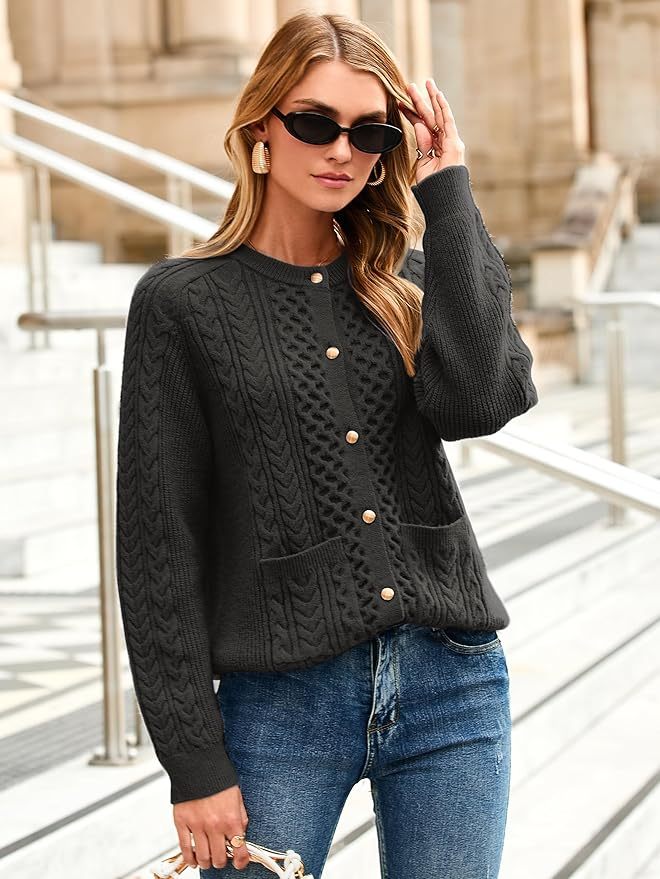 Factory Direct Cozy Knitted Cardigan with Button Closure for Women - Soft and Stylish Sweater