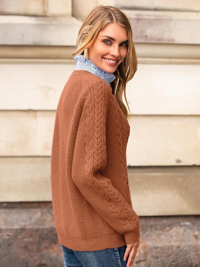 Factory Direct Cozy Knitted Cardigan with Button Closure for Women - Soft and Stylish Sweater