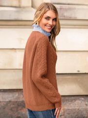 Factory Direct Cozy Knitted Cardigan with Button Closure for Women - Soft and Stylish Sweater