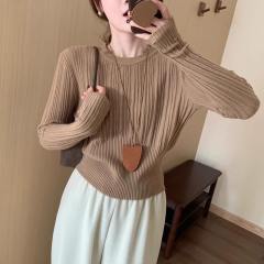 Factory Direct Beige Ribbed Sweater and Skirt Set - Women's Fall and Winter Casual Outfit