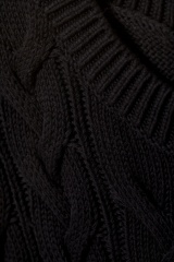 Made-to-order Black Cable-Knit Sleeveless Sweater