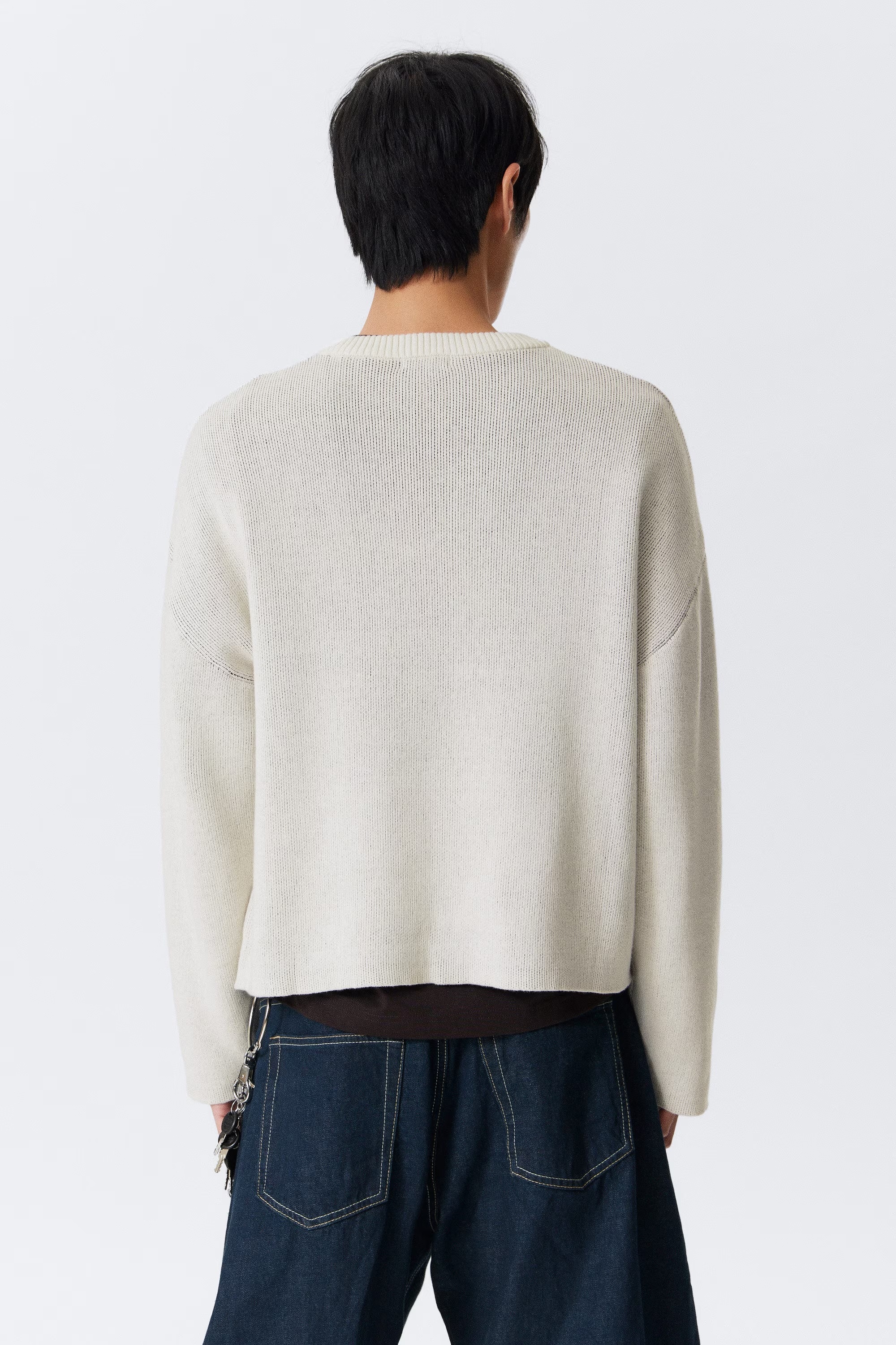 Factory Direct Black and White Geometric Pattern Sweater