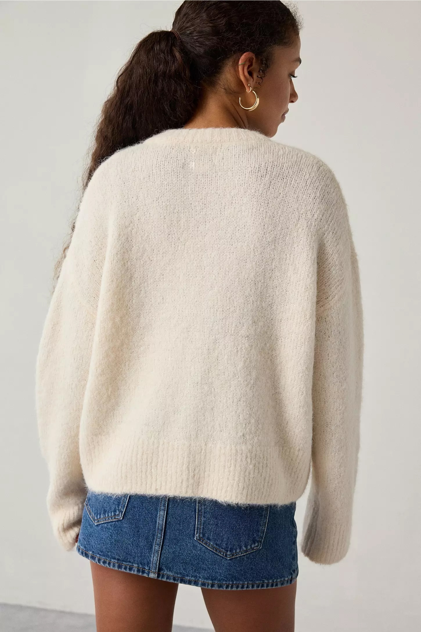 Wholesale Floral Embroidered Wool Blend Cardigan