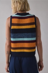 OEM ODM Retro Striped Knitted Sleeveless Tank Top