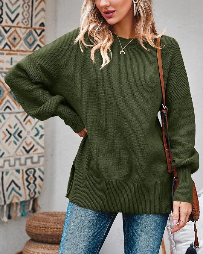 Made-to-order Women’s Oversized Crew Neck Knit Pullover Sweater