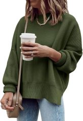 Made-to-order Women’s Oversized Crew Neck Knit Pullover Sweater