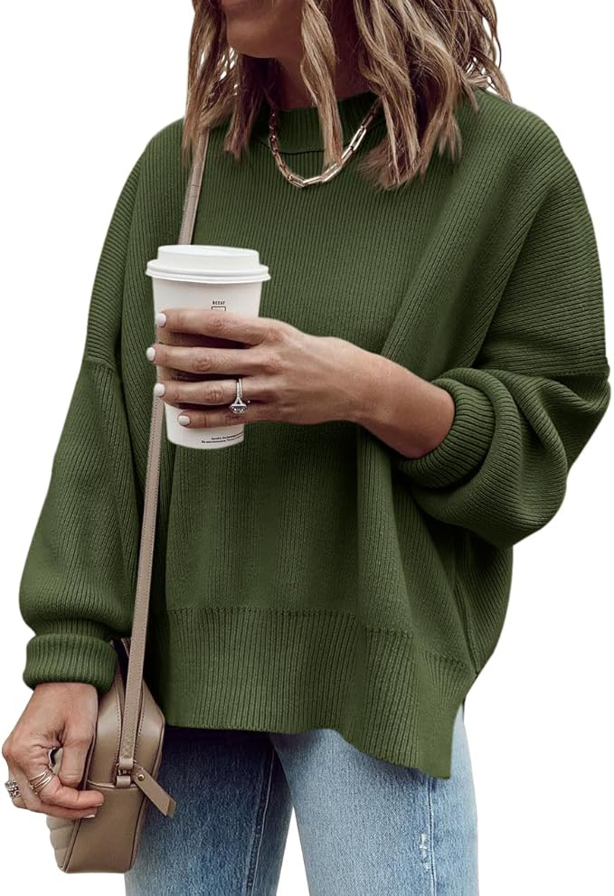 Made-to-order Women’s Oversized Crew Neck Knit Pullover Sweater