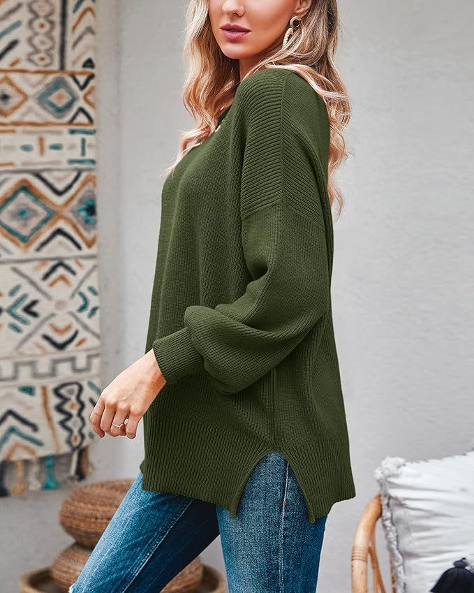 Made-to-order Women’s Oversized Crew Neck Knit Pullover Sweater