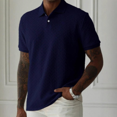 Custom Men’s Classic White Textured Polo Shirt