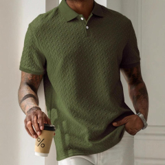 Custom Men’s Classic White Textured Polo Shirt