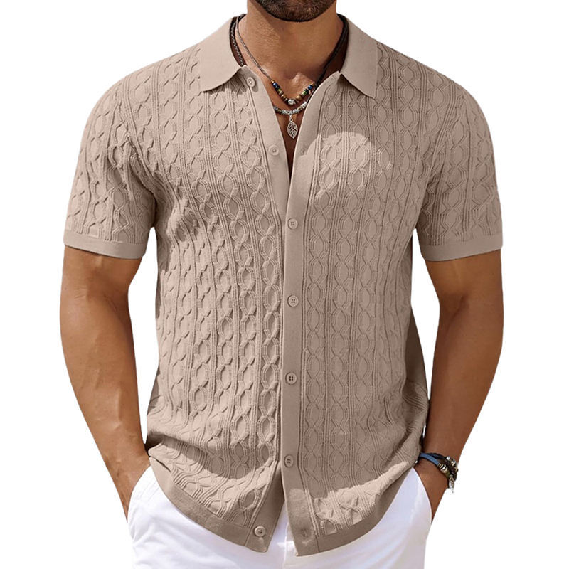 Personalized Men’s Classic White Textured Polo Shirt